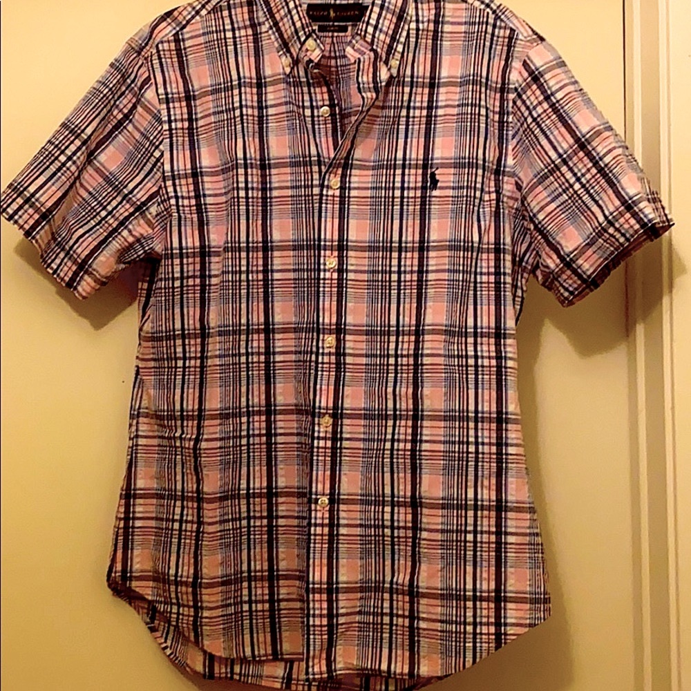 Polo Pink Multi color short sleeve shirt
